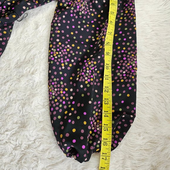 Kate Spade Women's Black and Disco Dots V-Neck Cropped Jumpsuit Size: 00 - Picture 5 of 9